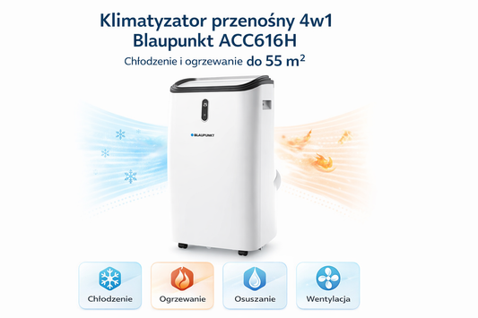 Klimatyzator przenośny Blaupunkt ACP616H – chłodzenie i ogrzewanie do 55 m²