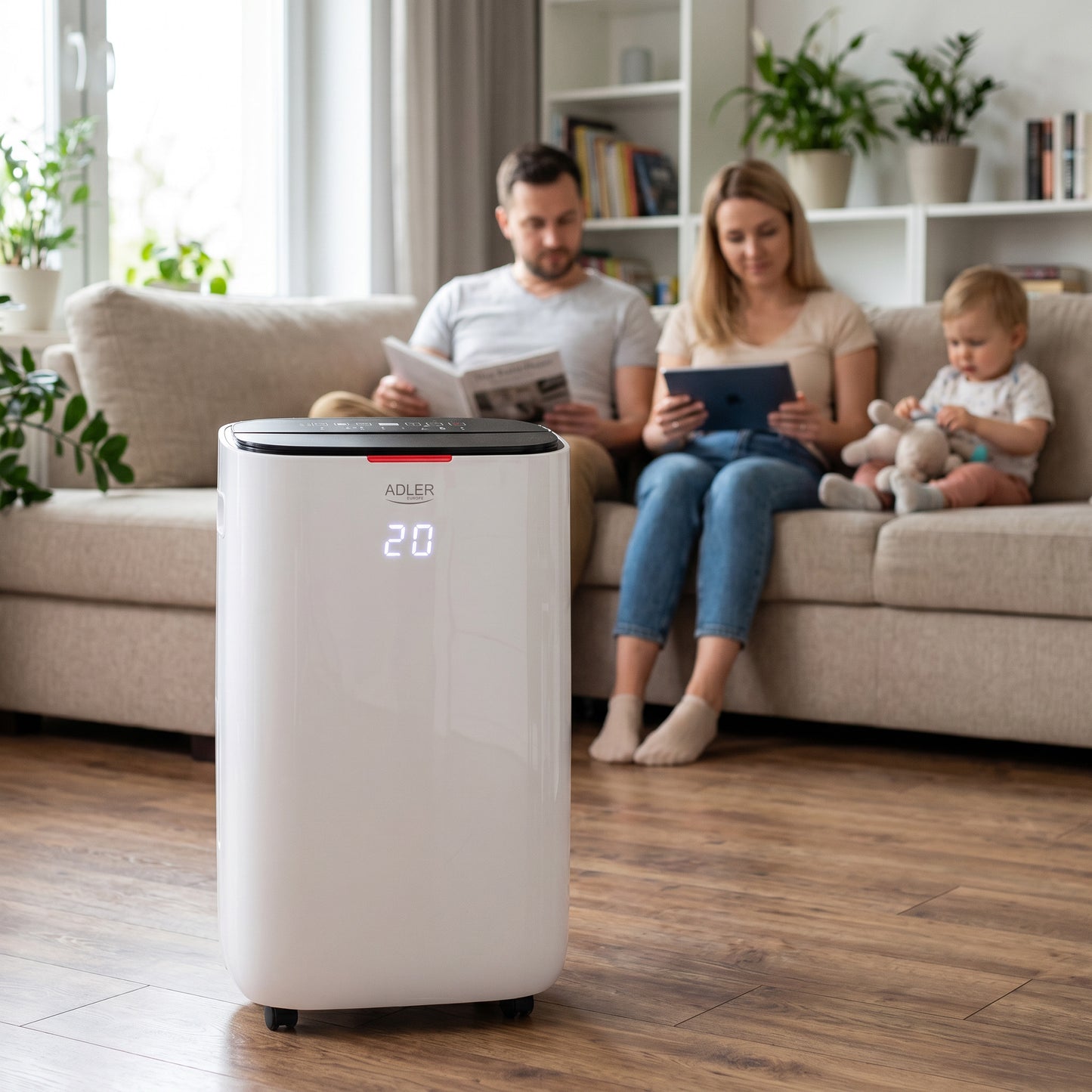 Adler AD 7863 – osuszacz i oczyszczacz powietrza 2w1 z filtrem HEPA H13 | 25 l/24 h