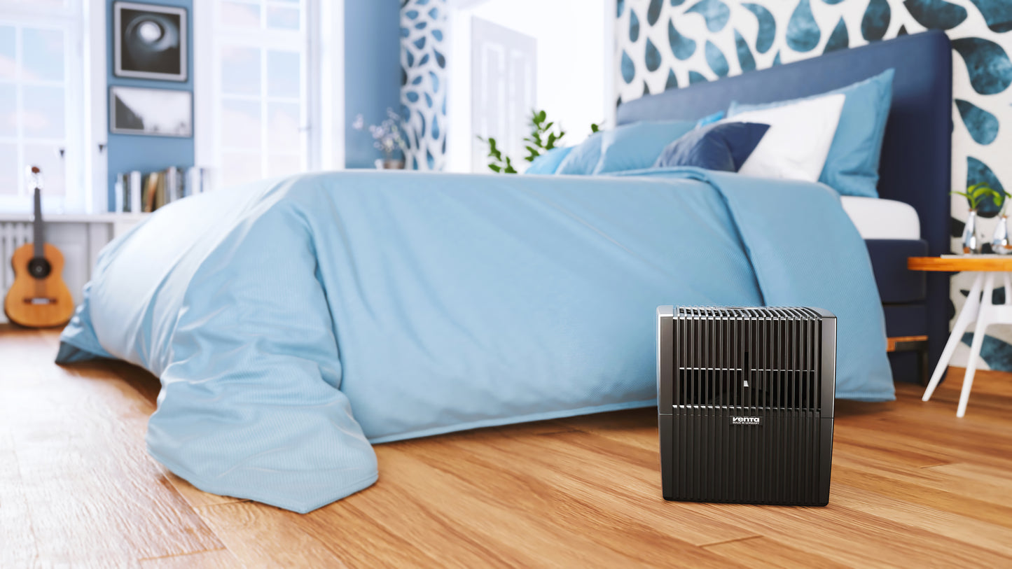 Nawilżacz powietrza Venta LW25 Comfort Plus – czarne, stylowe rozwiązanie do zdrowego powietrza