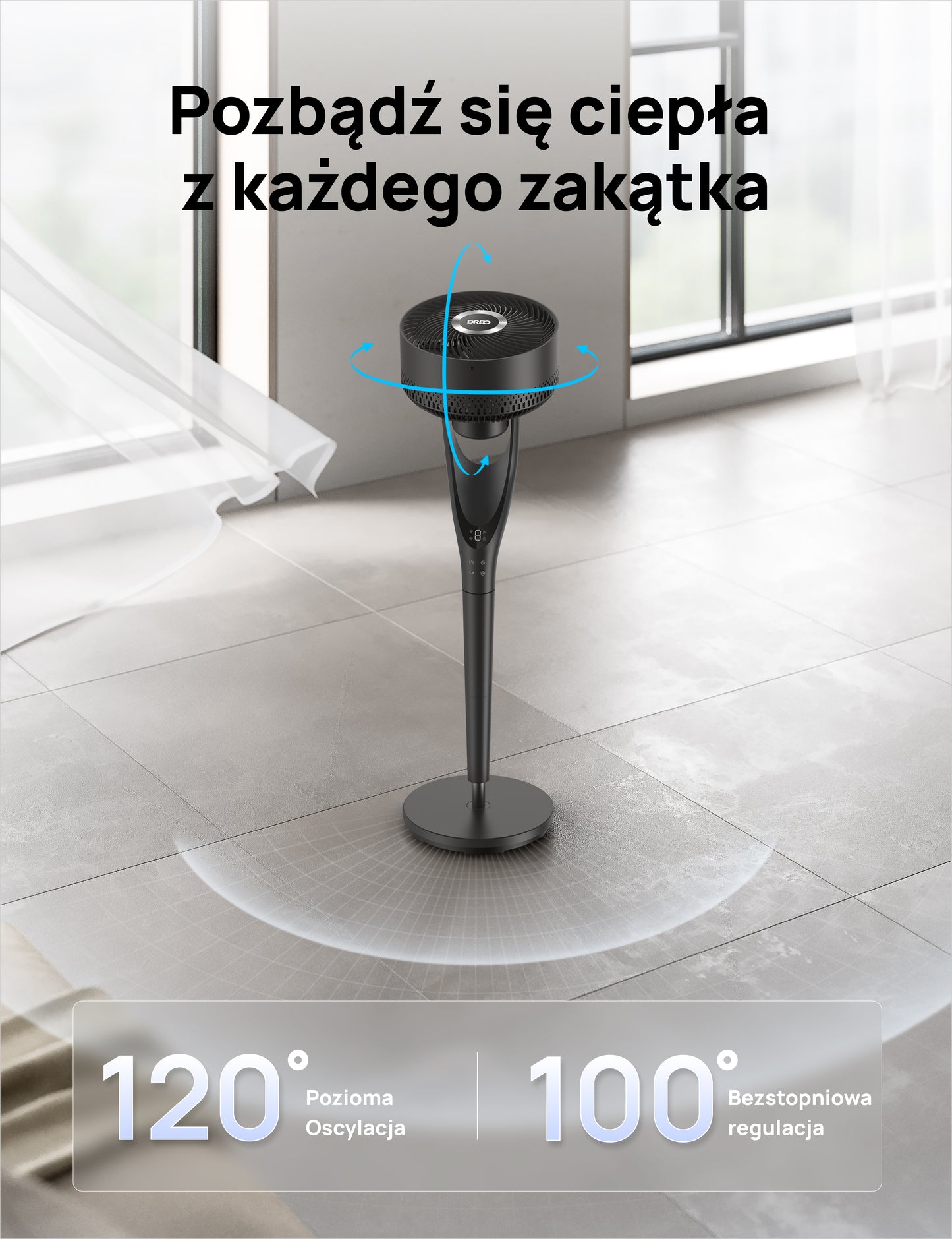 Wentylator Dreo TurboPoly Fan 154 – cichy i precyzyjny nawiew w całym pomieszczeniu