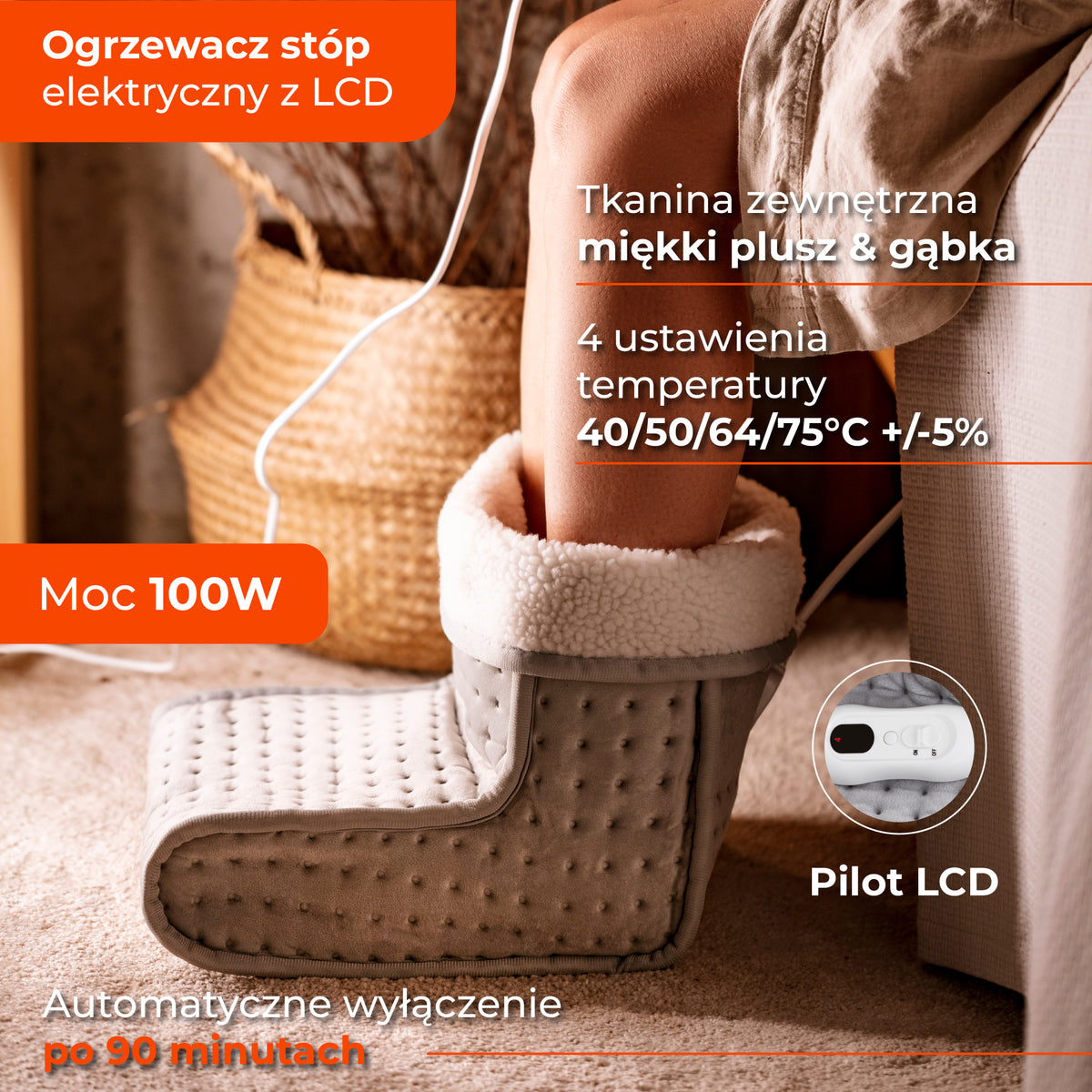 Elektryczny ogrzewacz stóp Adler AD7432