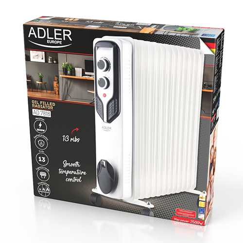 Grzejnik olejowy Adler AD 7818 2500W – 13 żeberek