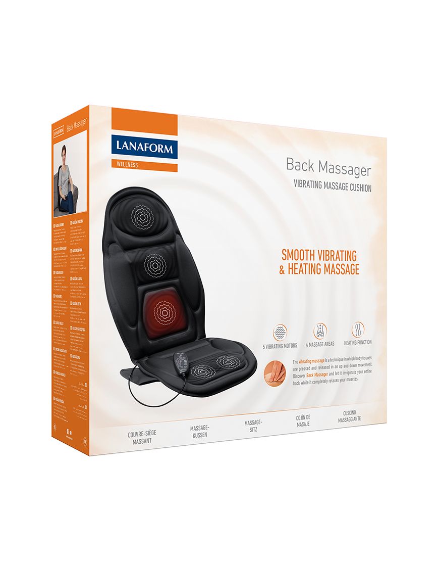 Mata masująca na fotel Lanaform Back Massager z funkcją grzania