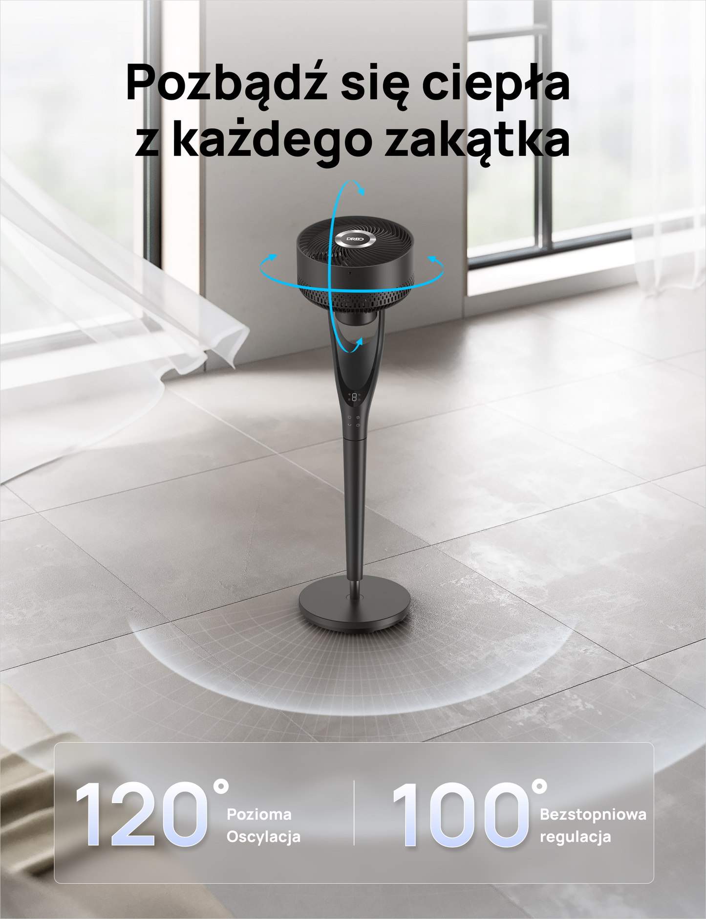 Wentylator Dreo TurboPoly Fan 154 – cichy i precyzyjny nawiew w całym pomieszczeniu