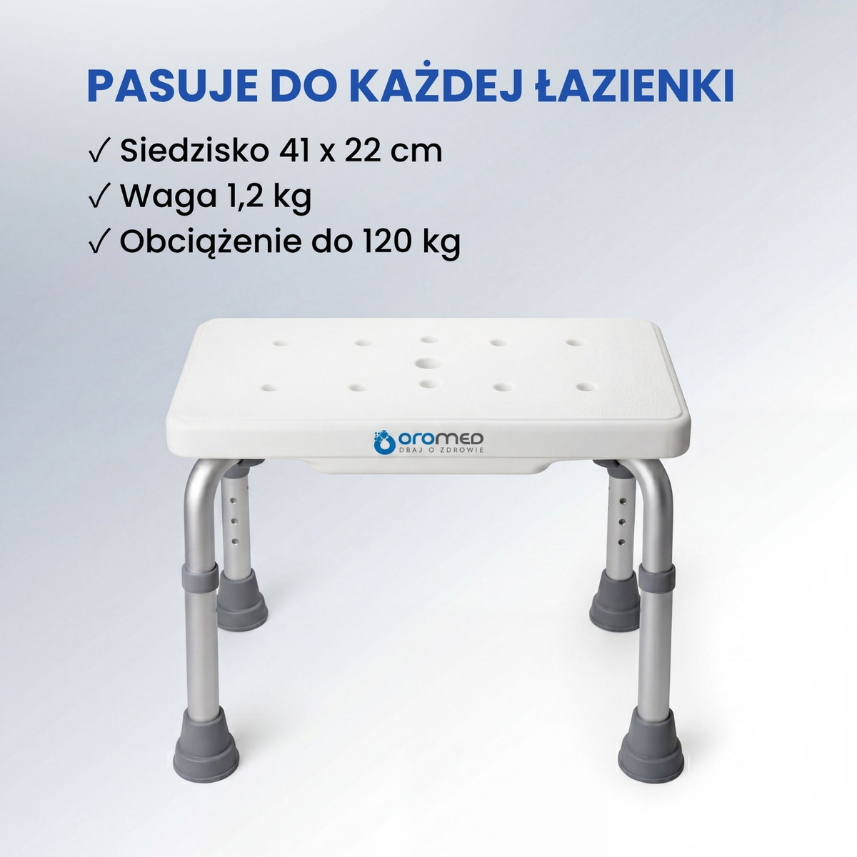 Taboret łazienkowy 3w1 do wanny i pod prysznic Oromed