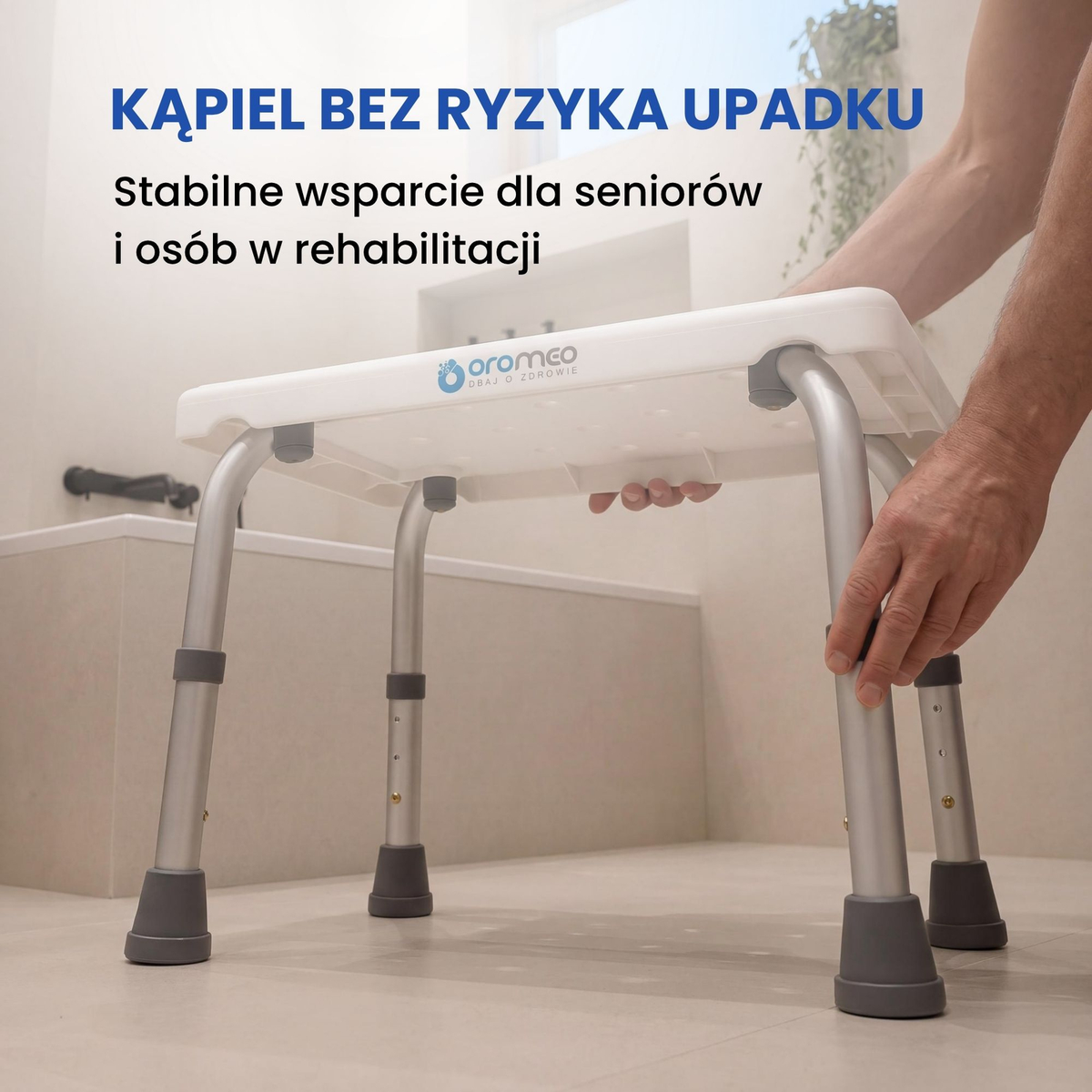 Taboret łazienkowy 3w1 do wanny i pod prysznic Oromed