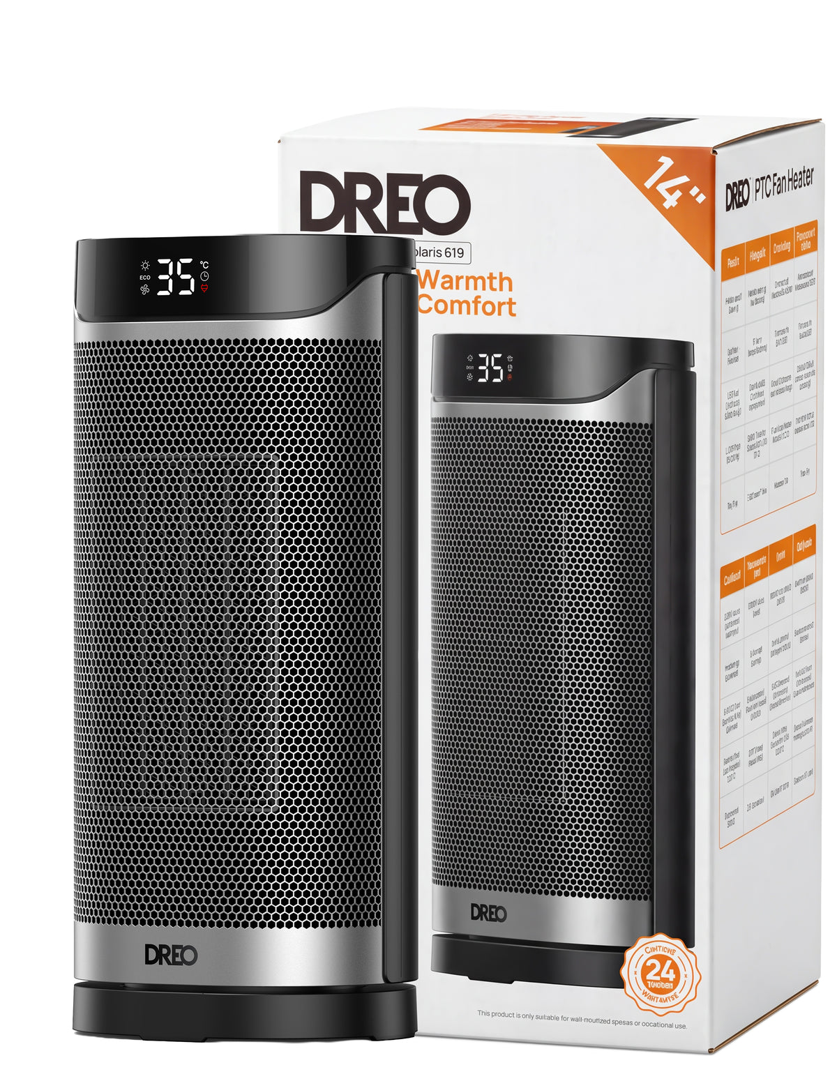 Termowentylator ceramiczny Dreo Solaris 619 srebrny