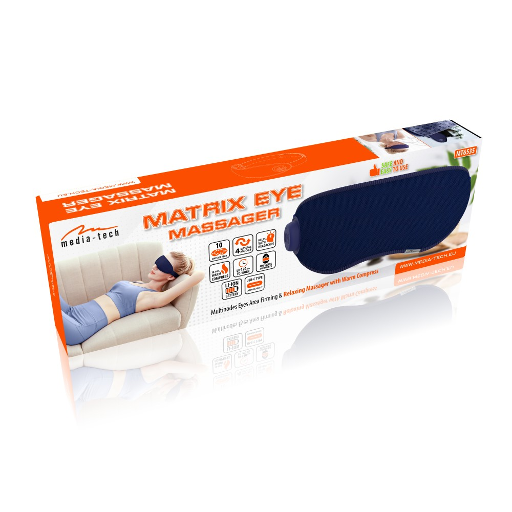 Masażer okolic oczu MATRIX EYE MASSAGER MT6535 – relaks i regeneracja zmęczonych oczu