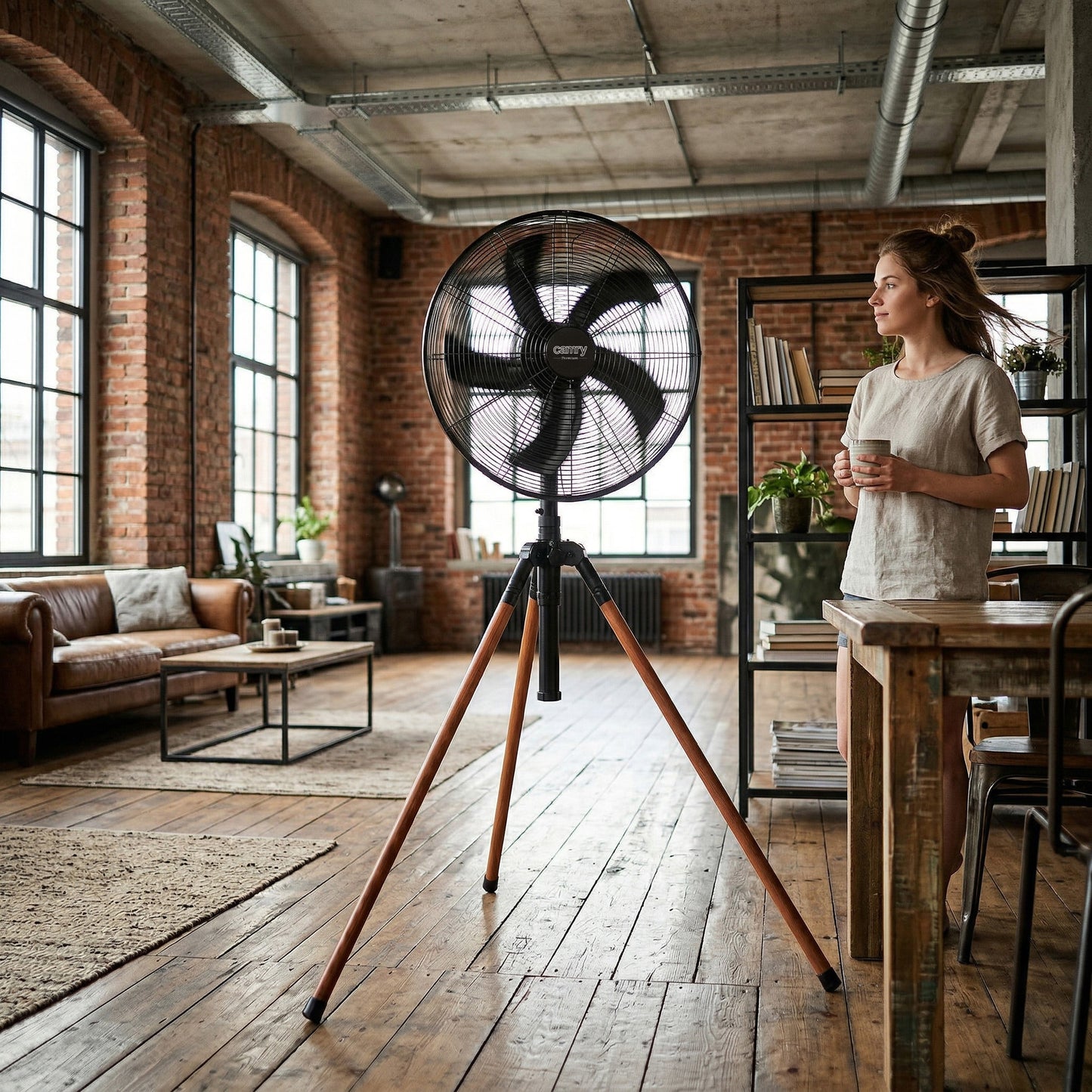 Wentylator stojący Camry CR 7329 Loft 40 cm / 16” – mocny wentylator na statywie 100W