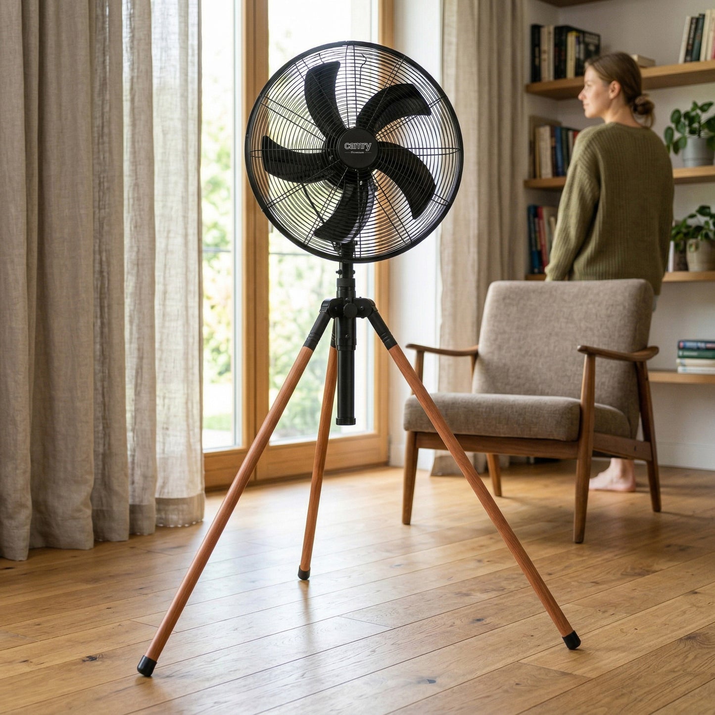 Wentylator stojący Camry CR 7329 Loft 40 cm / 16” – mocny wentylator na statywie 100W