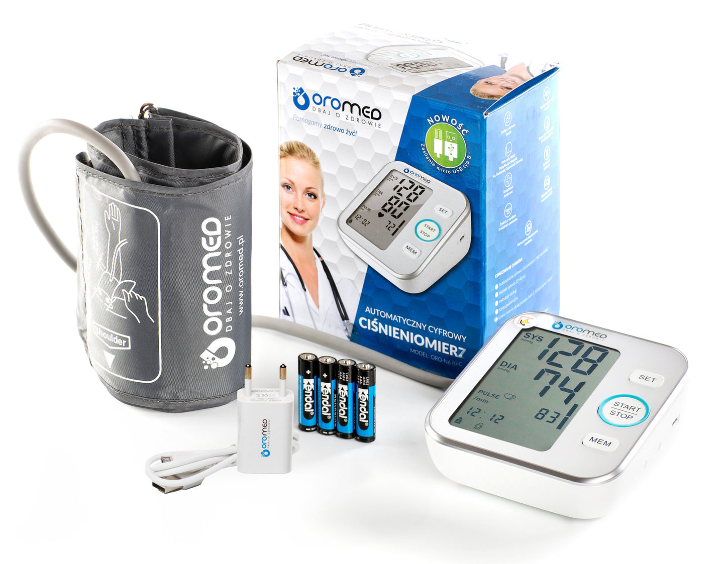 OROMED ORO-N6 BASIC – ciśnieniomierz naramienny elektroniczny z zasilaczem