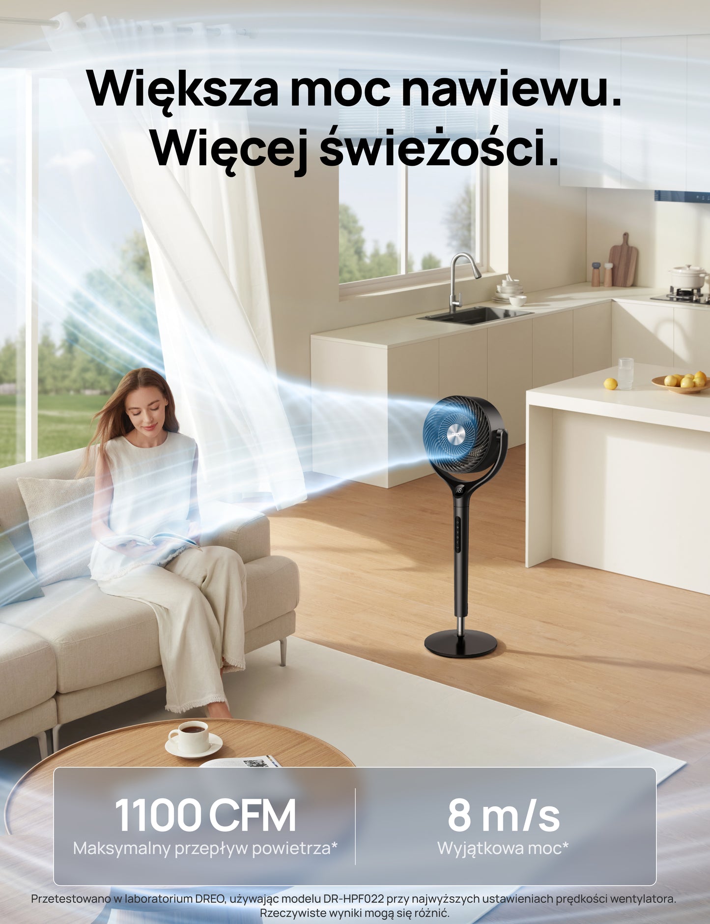 Wentylator Dreo TurboPol Fan 362 – potężny nawiew i pełna cyrkulacja powietrza