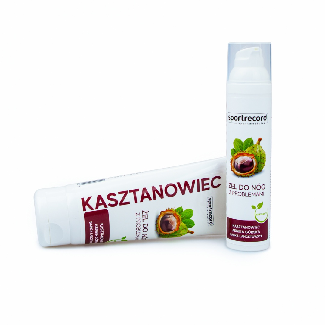 KASZTANOWIEC Żel do nóg z problemami 200 ml – na obrzęki, ciężkie nogi i pajączki