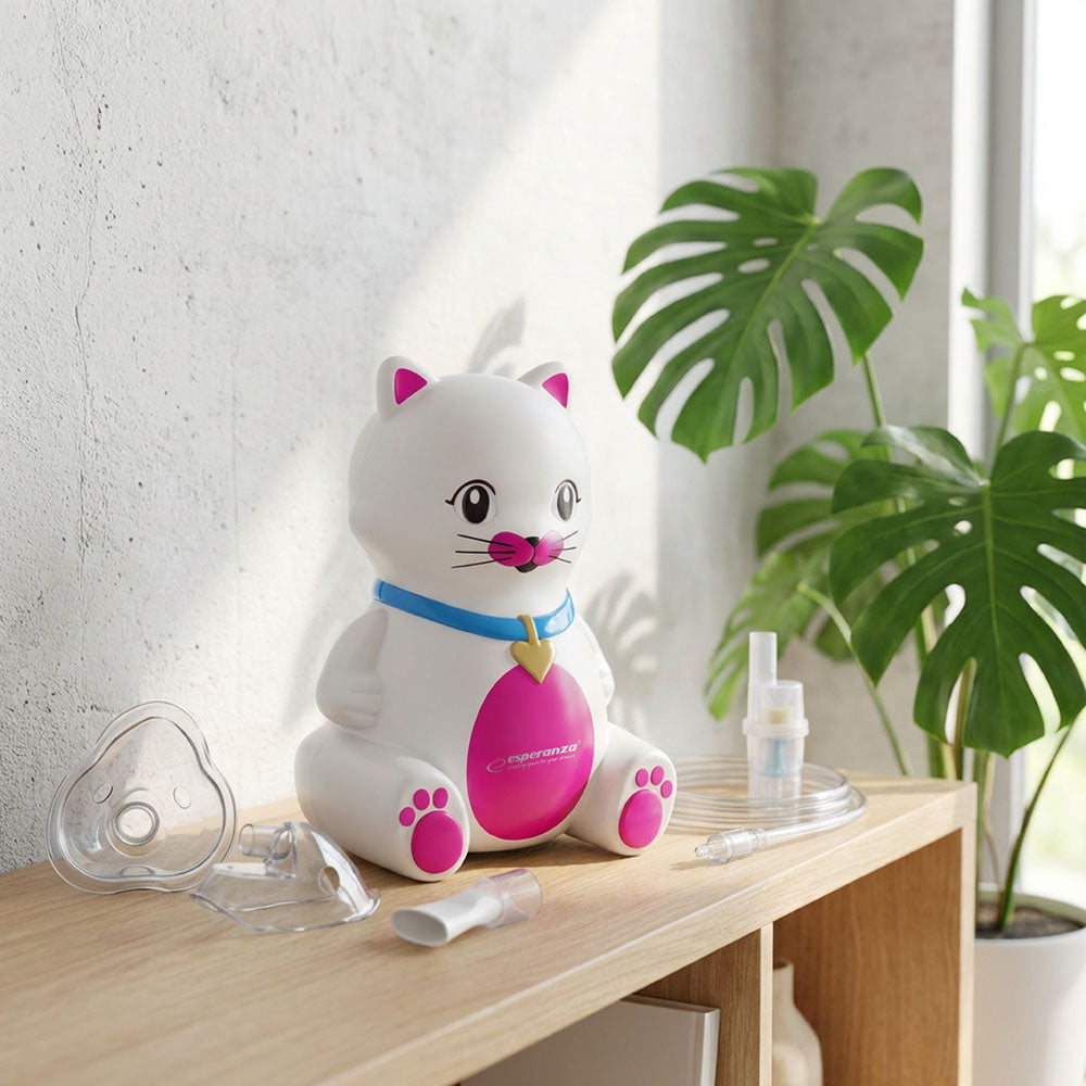 Inhalator kompresorowy Esperanza KITTY – nebulizator dla dzieci i dorosłych