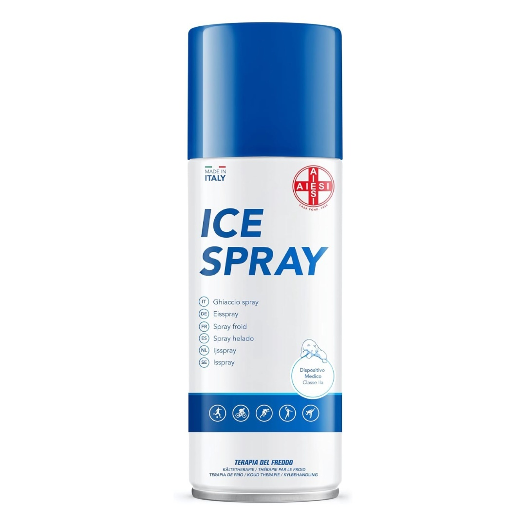 Lód w sprayu z mentolem AIESI ICE SPRAY 400 ml – szybkie chłodzenie przy urazach