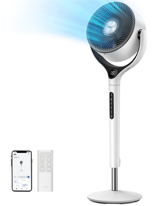 Wentylator Dreo TurboPol Fan 565S cichy WiFi mocny nawiew pilot oscylacja