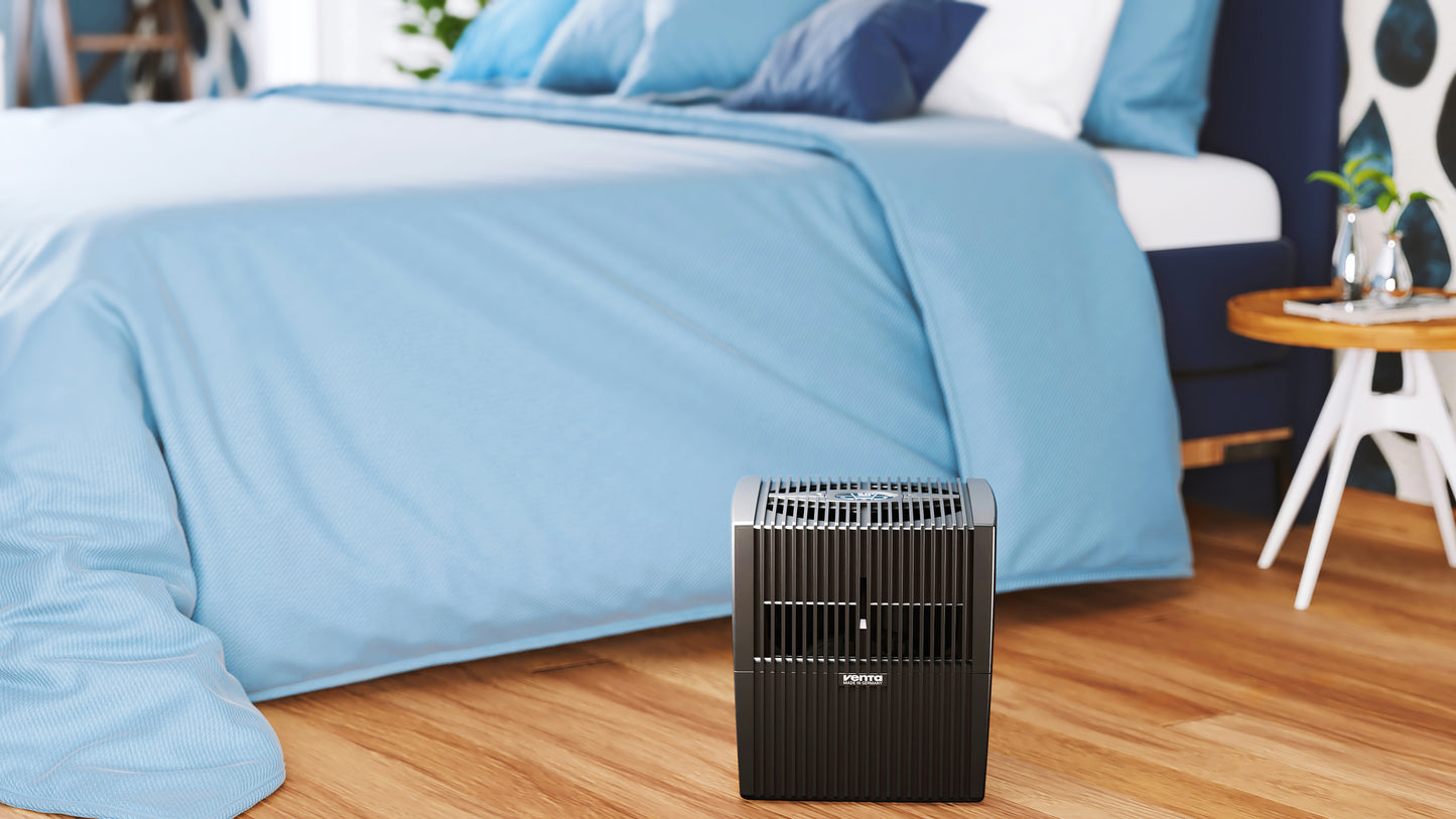 Nawilżacz powietrza Venta LW25 Comfort Plus – czarne, stylowe rozwiązanie do zdrowego powietrza