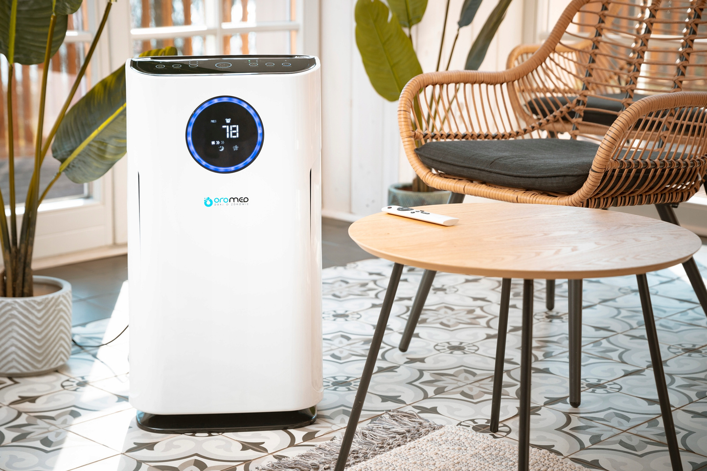 Oczyszczacz powietrza Oromed ORO-AIR PURIFIER HEPA PREMIUM – do 43 m², jonizacja, HEPA, pilot