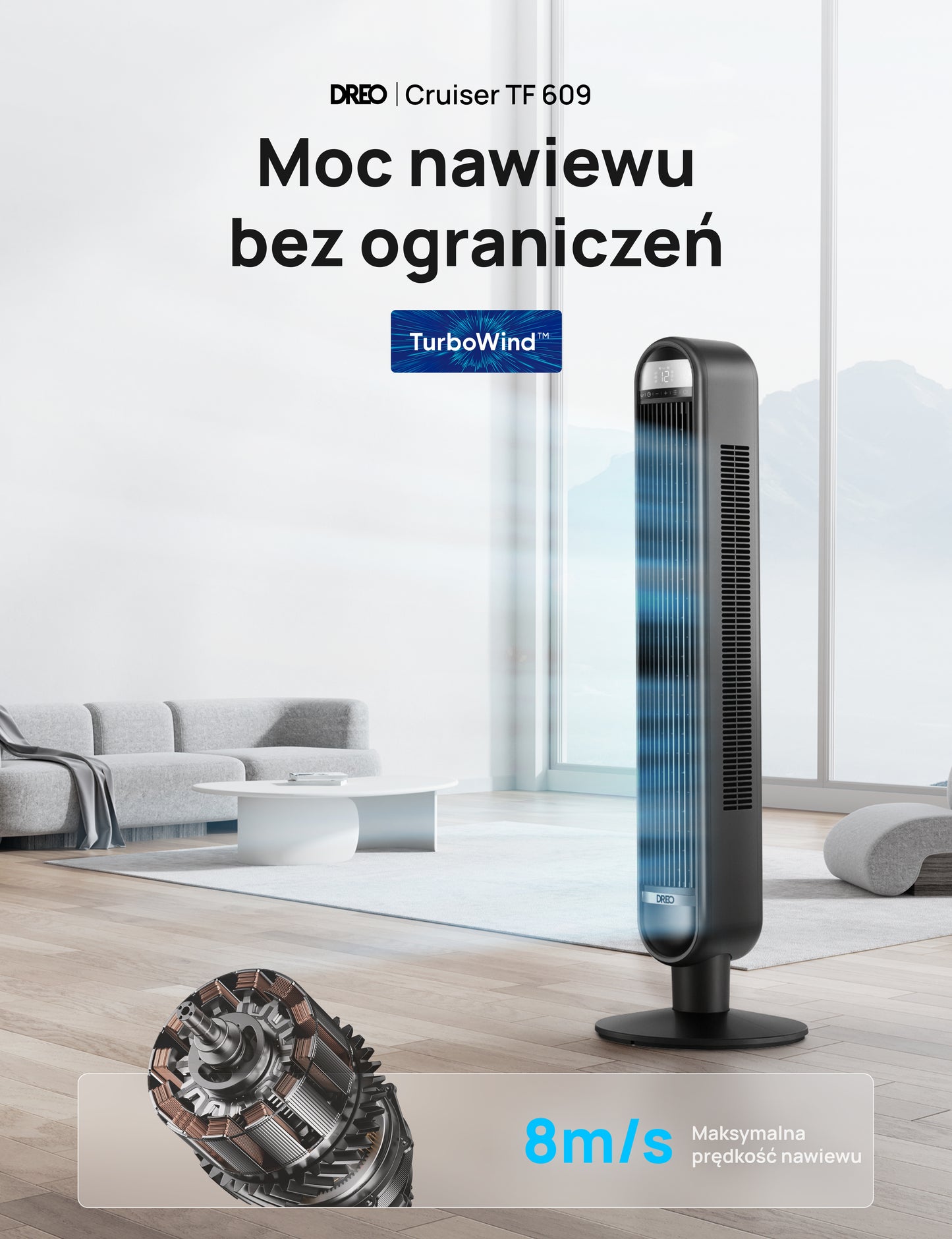 Wentylator Dreo Cruiser TF609 – cichy, mocny i idealny do domu