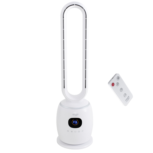 Wentylator bezłopatkowy Adler AD 7344 kolumnowy 86 cm pilot 3 tryby
