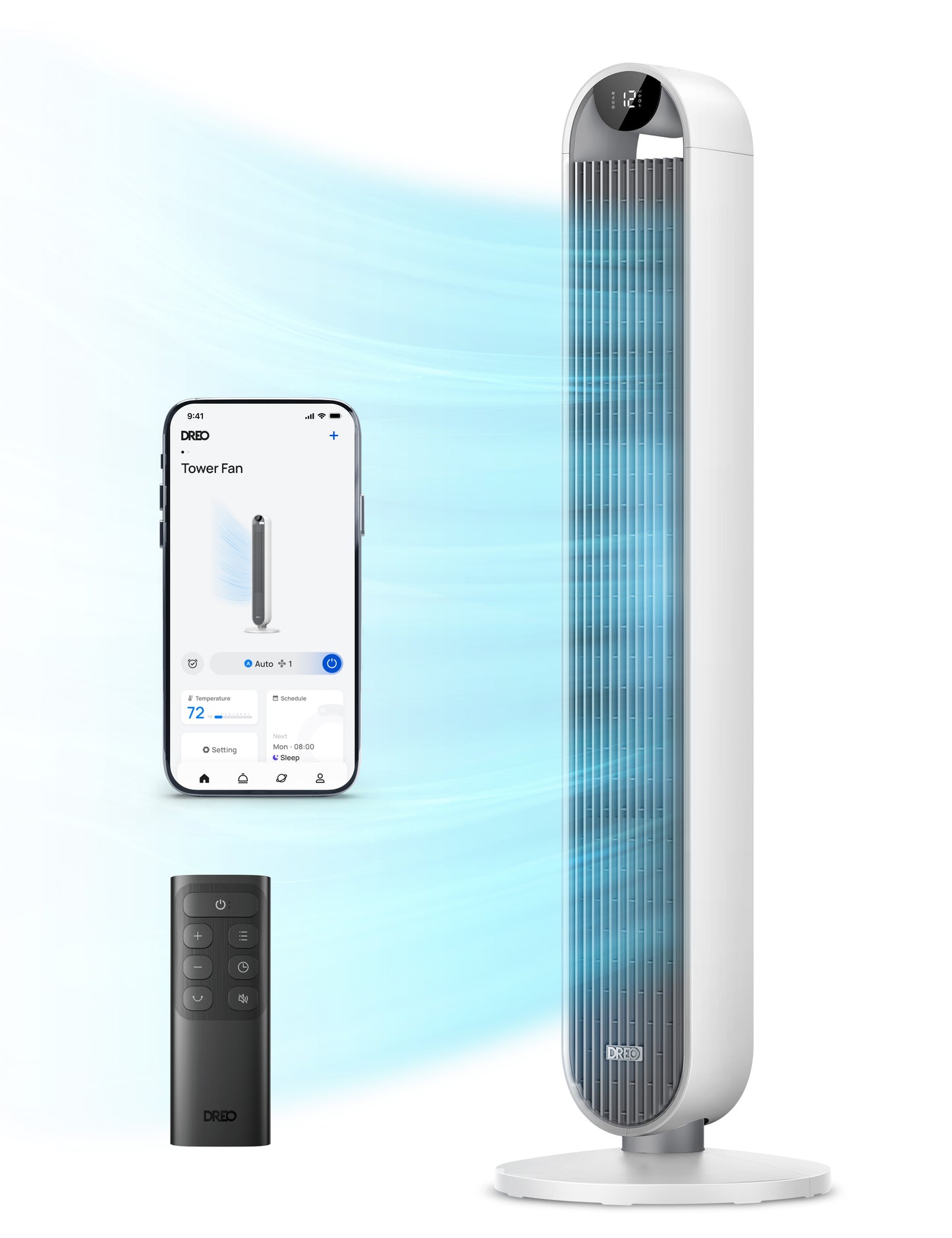 Wentylator Dreo Pilot Max S-IOT – inteligentne chłodzenie z aplikacją kolor srebrny