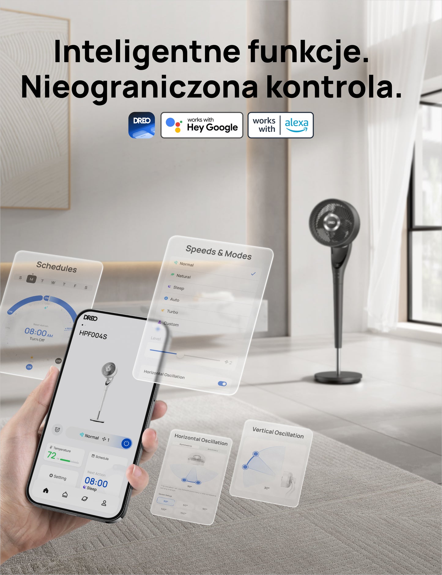 Wentylator Dreo TurboPoly Fan 154 – cichy i precyzyjny nawiew w całym pomieszczeniu